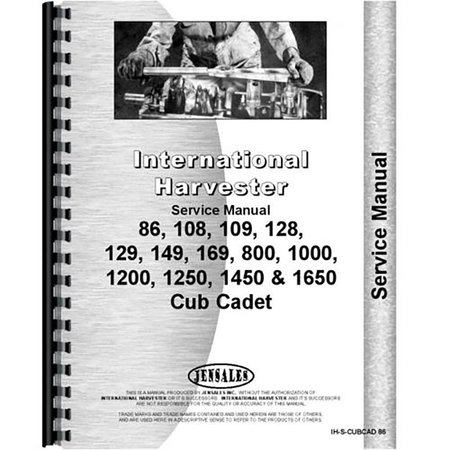 Tractor Chassis Service Manual For International Harvester Fits Cub Cadet 1000 -  AFTERMARKET, RAP75636